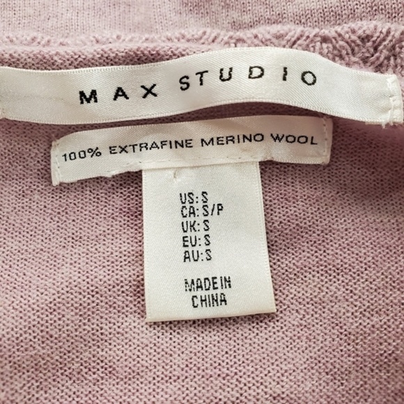 Max Studio Lovely Pure Fine Merino Wool Sweater Small - Picture 7 of 7